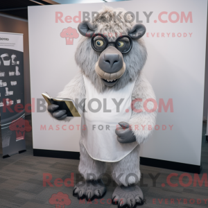 Sølv Bison maskot drakt...