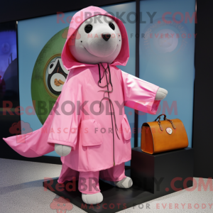Maskotdraktfigur Pink Seal...