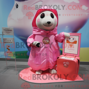 Maskotdraktfigur Pink Seal...