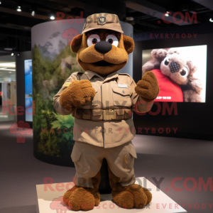 Brauner Soldat Maskottchen...