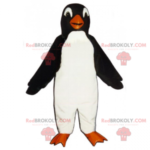 Mascote pinguim com cabeça redonda - Redbrokoly.com