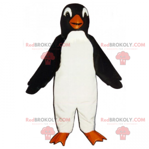 Pingvin maskot med et rundt hoved - Redbrokoly.com
