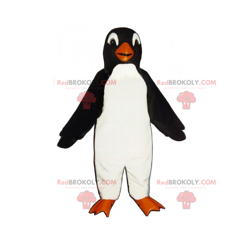 Mascote pinguim com cabeça redonda - Redbrokoly.com