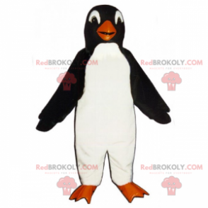 Mascotte del pinguino con una testa rotonda - Redbrokoly.com