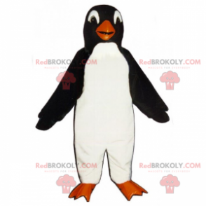 Pingvin maskot med et rundt hoved - Redbrokoly.com