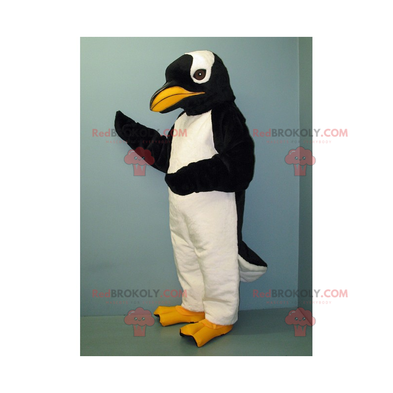 Penguin mascot with yellow beak - Redbrokoly.com