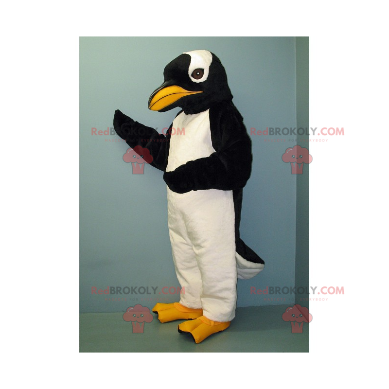 Pinguin-Maskottchen mit gelbem Schnabel - Redbrokoly.com