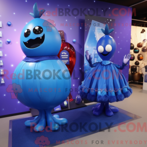 Blue Grenade mascot costume...
