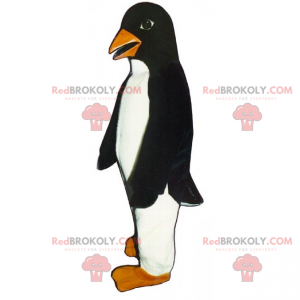 Mascote pinguim com bico laranja - Redbrokoly.com