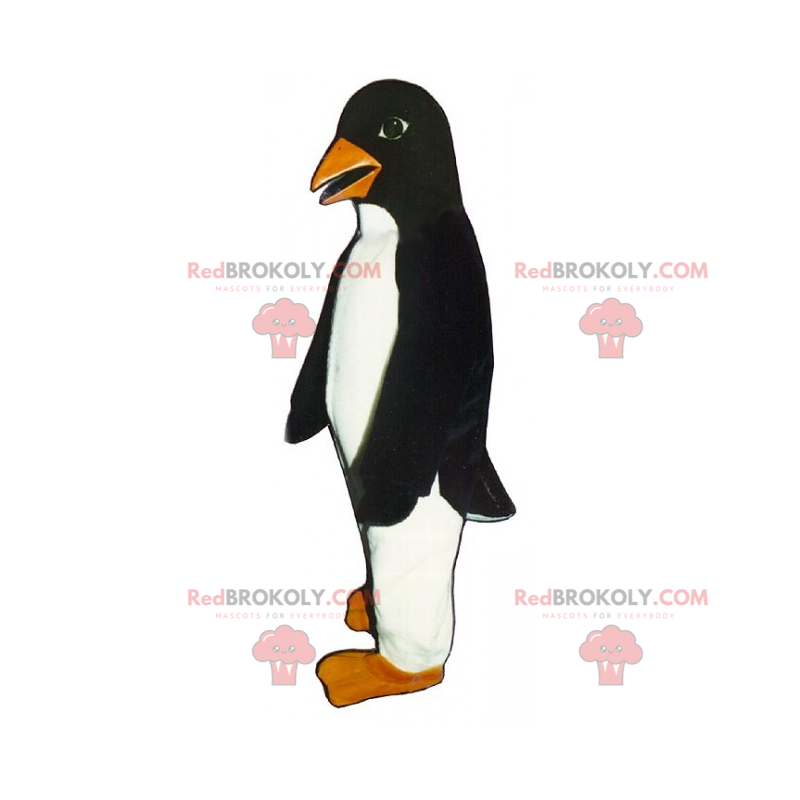 Penguin mascot with orange beak - Redbrokoly.com