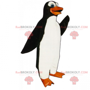Mascote pinguim com barriga branca - Redbrokoly.com