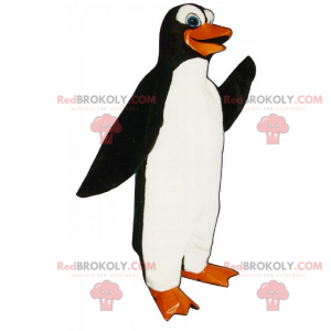 Mascotte del pinguino con una pancia bianca - Redbrokoly.com