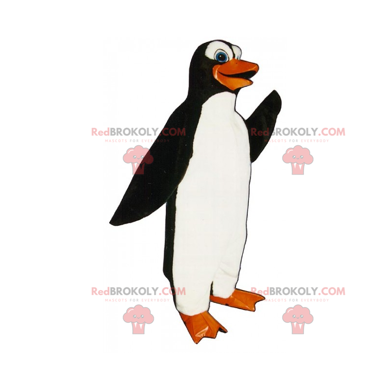 Pingvin maskot med hvit mage - Redbrokoly.com