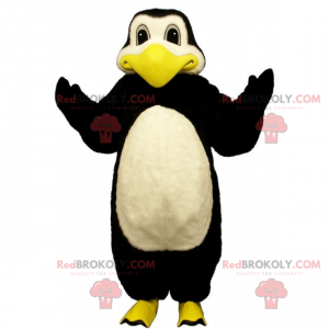 Mascote pinguim com pernas amarelas - Redbrokoly.com