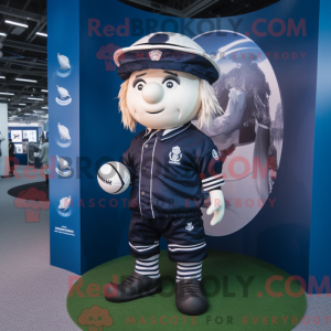 Navy Rugby Ball mascot...