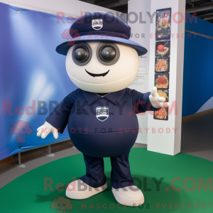 Navy Rugby Ball mascot...