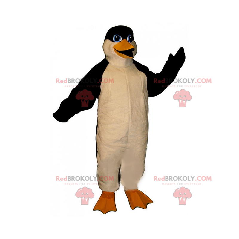Penguin mascot with blue eyes - Redbrokoly.com