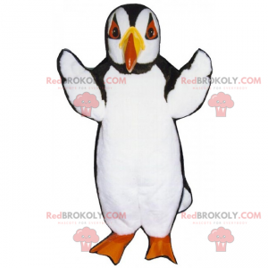 Mascote pinguim com olhos vermelhos - Redbrokoly.com