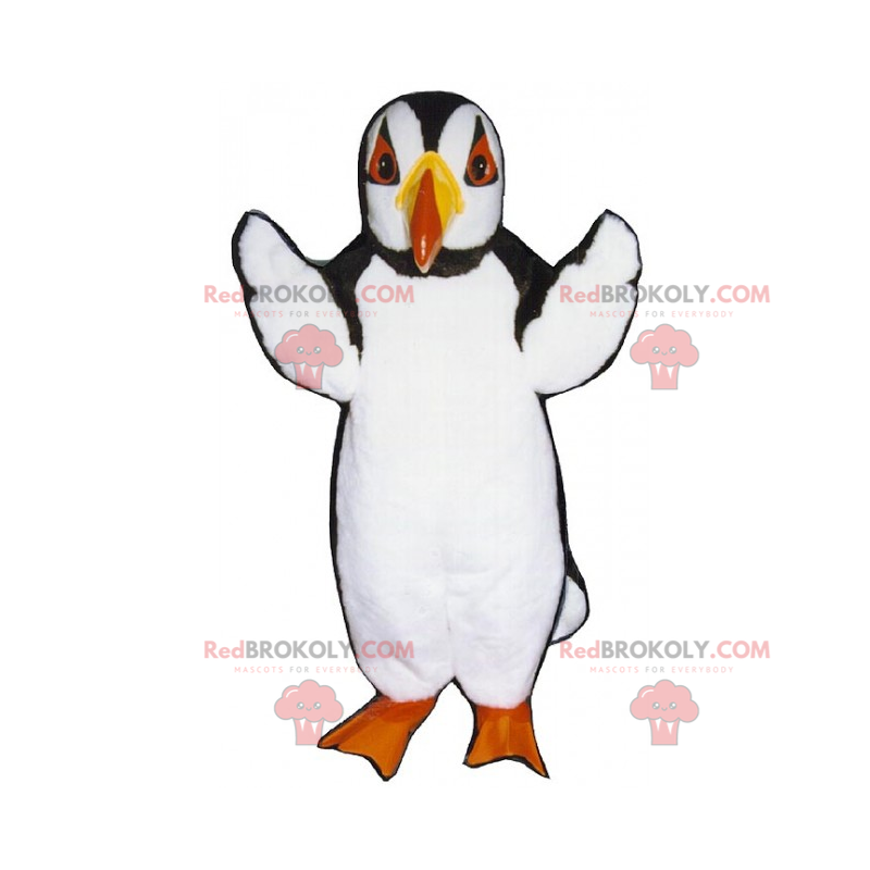 Pingvin maskot med røde øjne - Redbrokoly.com
