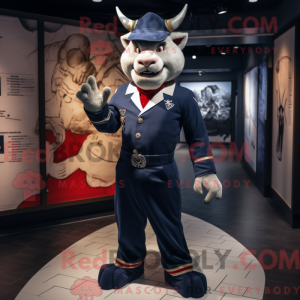 Navy Devil maskotdraktfigur...