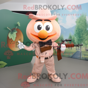 Peach Sniper maskot kostume...