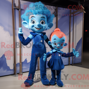 Blue Trapeze Artist maskot...