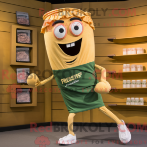 Tan Pesto Pasta maskot...