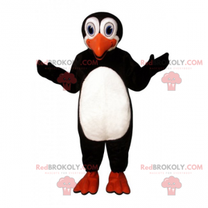 Mascotte del pinguino con grandi occhi - Redbrokoly.com