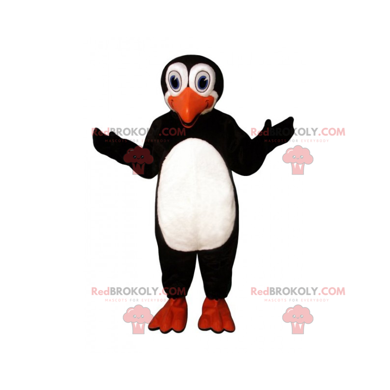 Mascote pinguim com olhos grandes - Redbrokoly.com