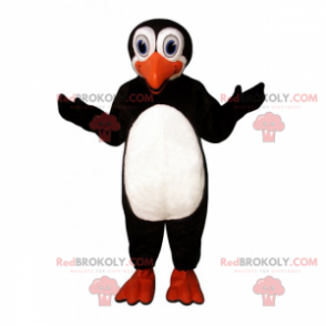 Mascote pinguim com olhos grandes - Redbrokoly.com