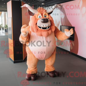 Peach Minotaur maskot...