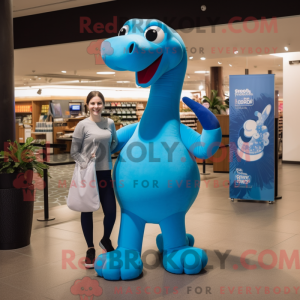 Blue Diplodocus mascot...