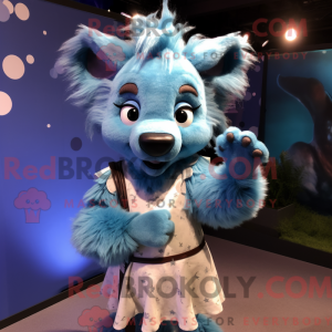 Sky Blue Hyena mascot...