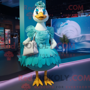 Cyan Swan Maskottchen...