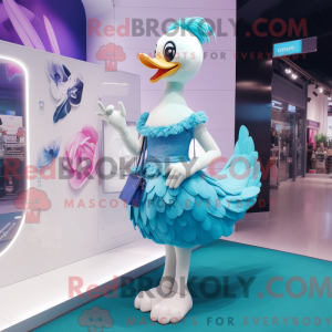Cyan Swan Maskottchen...