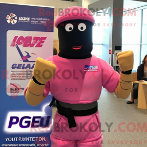 Pink Gi Joe mascot costume...