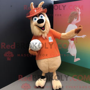 Peach Llama mascot costume...