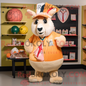 Postava maskota Peach Llama...