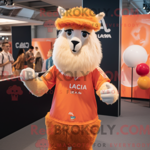 Peach Llama mascot costume...