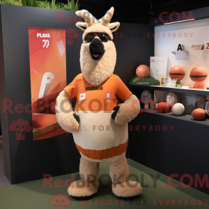 Peach Llama mascot costume...