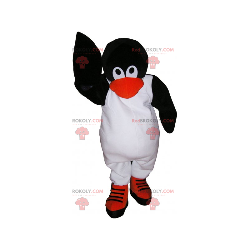 Mascota de pingüino en skate - Redbrokoly.com