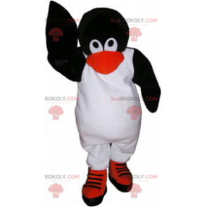 Pingvin maskot på skøjte - Redbrokoly.com