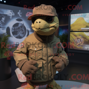 Brown Sea Turtle mascot...