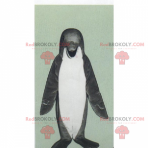 Graues Pinguin-Maskottchen - Redbrokoly.com