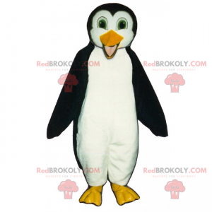 Mascota pingüino delgada y sonriente - Redbrokoly.com
