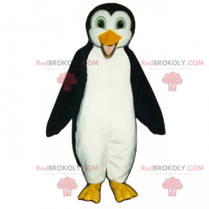 Mascote pinguim magro e sorridente - Redbrokoly.com