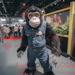 Sort chimpanse maskot...
