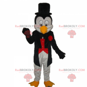 Mascotte de pingouin tenue de gala - Redbrokoly.com