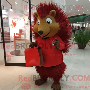 Rød Piggsvin maskot...