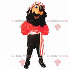 Mascote pirata com bandana - Redbrokoly.com